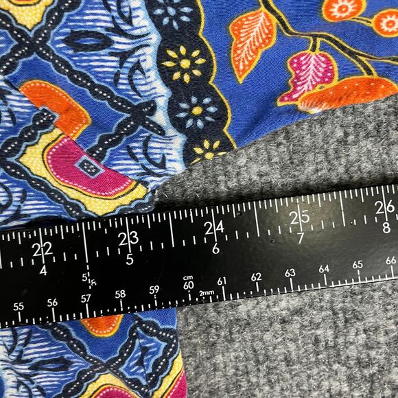 Mencana Ungu Batik Dress Women's Medium Multicolor Boho Short Sleeve Ethnic - Picture 5 of 9